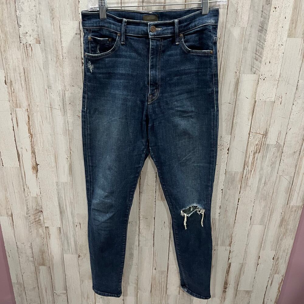 Mother The Swooner Partner In Crime Skinny Jeans Distressed Stretch Womens 29